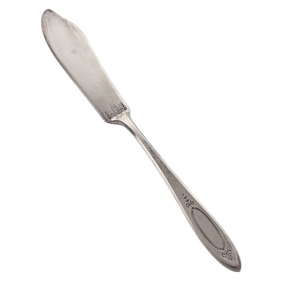 Oneida Other - Oneida Silverplate Adam cheese Butter Knife 7.5" art deco 1917 spreader serving
